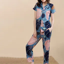 FABINALIV Abstract Printed Night suit image 1