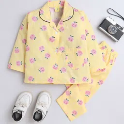 The Magic Wand Boys Floral Printed Pure Cotton Night suit-image-13