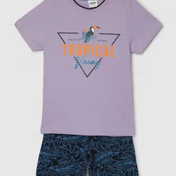 max Boys Typography Printed Pure Cotton Night Suit-image-90