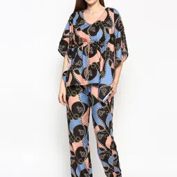 Pyjama Party Women Cotton Blend Printed Night suit-image-18