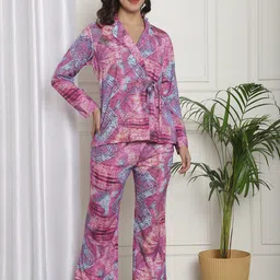 Claura Abstract Printed Night Suit-picture-25