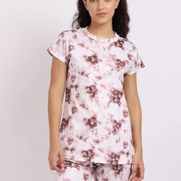 TAG 7 Women White & Brown Printed Night suit-image-35