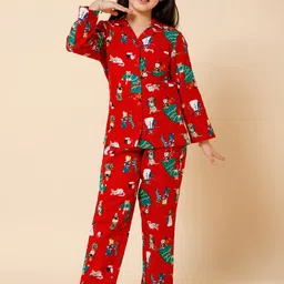 PICCOLO Girls Graphic Printed Shirt With Lounge Pant-image-36