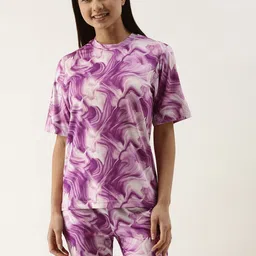 Bannos Swagger Abstract Printed Night Suit-image-9
