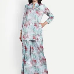 NIGHT FLOSS Tie and Dyed Satin Night suit-image-26
