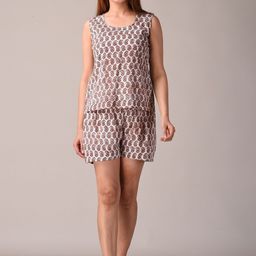 KANNAHI Women Printed Pure Cotton Night suit-image-46