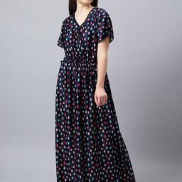 Bailey sells Women Navy Blue Printed Maxi Nightdress-image-71