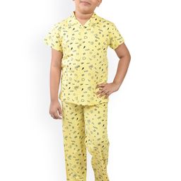Clothe Funn Boys Conversational Printed Pure Cotton Night Suit-image-90