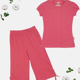 SINI MINI Girls Round Neck Pure Cotton Night Suit-image-97