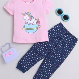 BUMZEE Girls Printed Pure Cotton Night Suit-19
