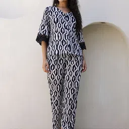 SANSKRUTIHOMES Printed Pure Cotton Night suit-picture-43