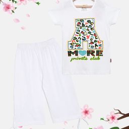 SINI MINI Girls Abstract Printed Pure Cotton Night Suit-image-125