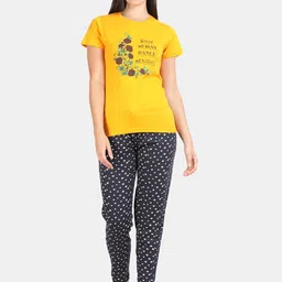 Kryptic Women Typography Printed Cotton Night suit-image-15
