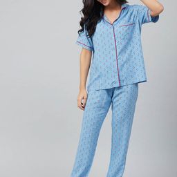 The Snug Studio Conversational Printed Night Suit-image-95