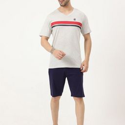 Masculino Latino Striped Pure Cotton Night suit-picture-11