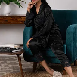 Rhe-Ana Women Black Night suit-image-51