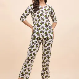 MABISH by Sonal Jain Conversational Printed Pure Cotton Kurti With Pyjamas-picture-14