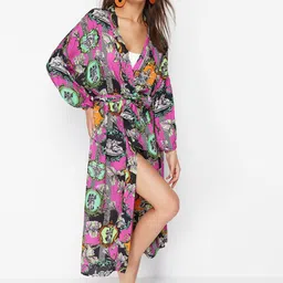 Trendyol Printed Swimwear Cover Up Top-picture-28