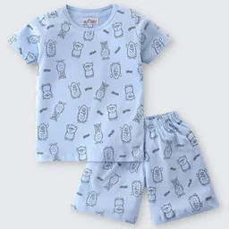 Nite Flite Boys Printed Pure Cotton Night suit-image-71