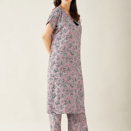 The Kaftan Company Women Printed Night suit-image-97
