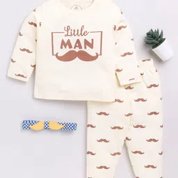 Clt.s Unisex Conversational Printed Peter Pan Collar Pure Cotton T-shirt With Pyjamas-image-88