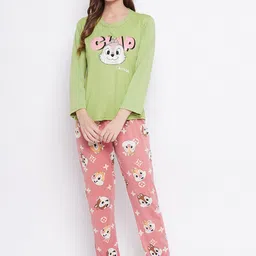 Camey Printed T-Shirt & Pyjama Night Suit-picture-11