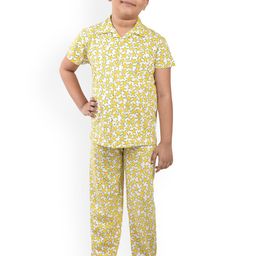 Clothe Funn Boys Conversational Printed Pure Cotton Night Suit-image-91
