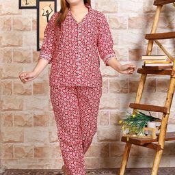 JAIPZZ APPARELS Printed Pure Cotton Shirt & Trouser Co-Ords Set-picture-6