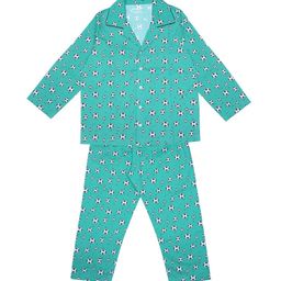 FUNKRAFTS Boys Green & White Printed Pure Cotton Night suit-picture-13