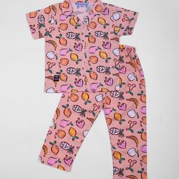 Enfance Kids Conversational Printed Pure Cotton Night Suit-image-87