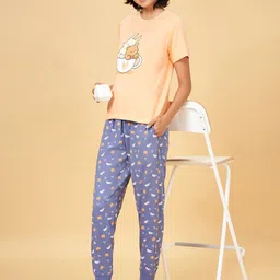 YU by Graphic Printed Round Neck Top & Pyjama-image-69