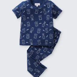 Nite Flite Boys Printed Pure Cotton Night Suit-image-38