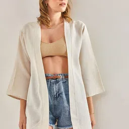 BIANCO LUCCI Open Front Shrug-2