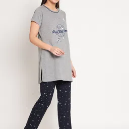Bell Paper Typography Printed Pure Cotton Night suit-picture-21