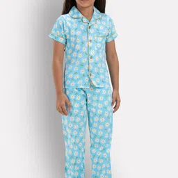 Growing Tree Kids Floral Printed Pure Cotton Night Suit-picture-47