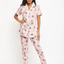 FirstKrush Abstract Printed Pure Cotton Night Suit-25