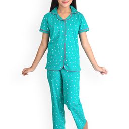 Clothe Funn Girls Conversational Printed Pure Cotton Night Suit-image-34