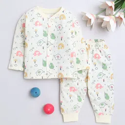 BUMZEE Girls Conversational Printed Pure Cotton Night suit-image-23