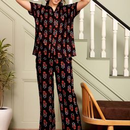 SANSKRUTIHOMES Women Printed Night suit-picture-11