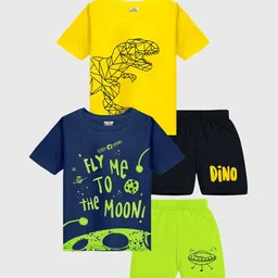 KUCHIPOO Boys Pack of 2 Typography Printed Night suit-picture-36