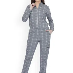 MAYSIXTY Geometric Pure Cotton Printed Shirt With Pyjamas-image-3