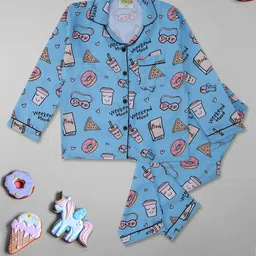 Pyjama Party Kids Graphic Printed Shirt & Trousers-image-85