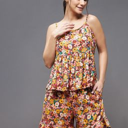 BAESD Floral Printed Top With Shorts-picture-17