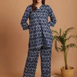 Indreams Geometric Printed Pure Cotton Night suit-picture-2