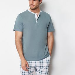 Trendyol Men Printed Pure Cotton Night suit-image-12