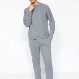 Trendyol Round Neck Long Sleeved Night suit-picture-15