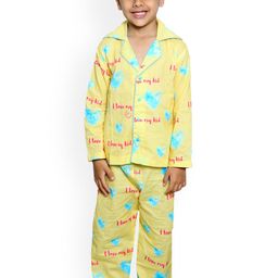 Little Musketeer Boys Conversational Printed Pure Cotton Night Suit-image-50