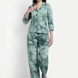 NIGHT FLOSS Abstract Printed Night suit-image-69