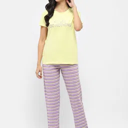 MADAME M SECRET Typography Printed Night suit-image-52