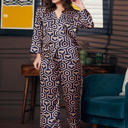 Ezme Studio Women Printed Night suit-image-41